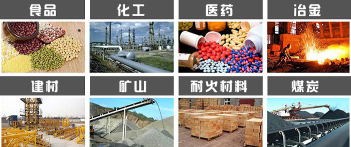 直徑1000型振動(dòng)篩使用的行業(yè):食品，化工，醫(yī)藥，冶金，建材，礦山，耐火材料，煤炭等行業(yè)。