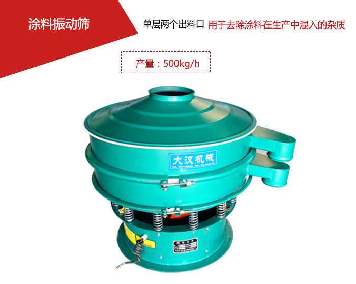 涂料屬于普通不易發(fā)生反應(yīng)的物料，所以涂料振動(dòng)篩采用的是碳鋼材質(zhì)。