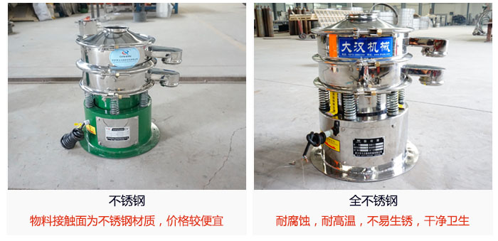 小型圓形篩做工采用：內(nèi)外拋光的制作方法，能夠保證產(chǎn)品的干凈。